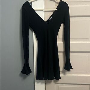 Nasty Gal Black V-Neck Dress
